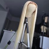 Brown Roots #30/613 Gorgeous Blonde Straight Lace Frontal Wig 200% Density